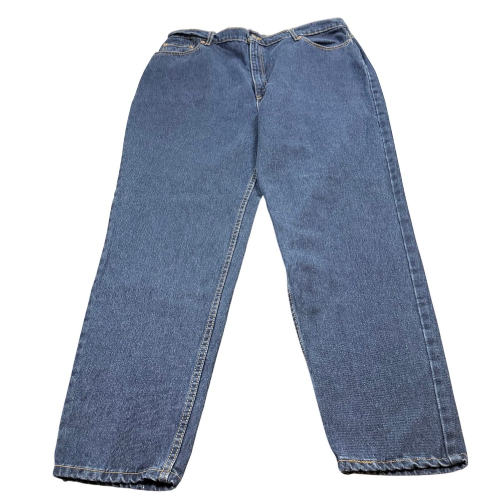 Vtg Levis 522 Tapered Fit 1996 Jeans Deadstock Dark Wash Indigo Made in USA 20